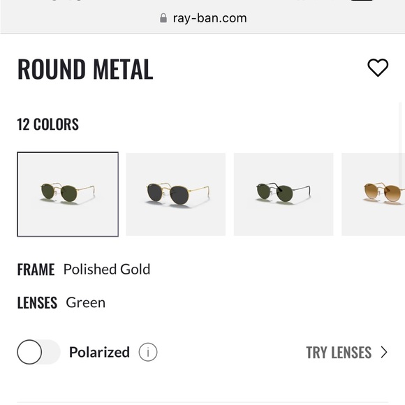 Green and gold round Ray-Bans. - Picture 5 of 7